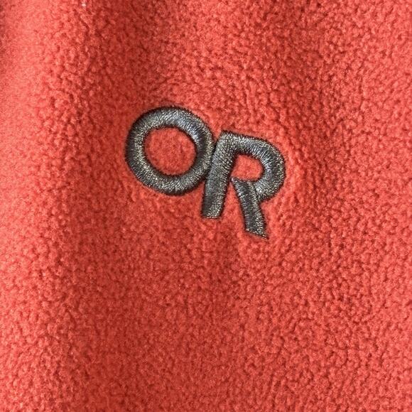 Outdoor Research Mens Fleece XL Orange 1/4 Zip Polartec Pullover Performance - Picture 6 of 9